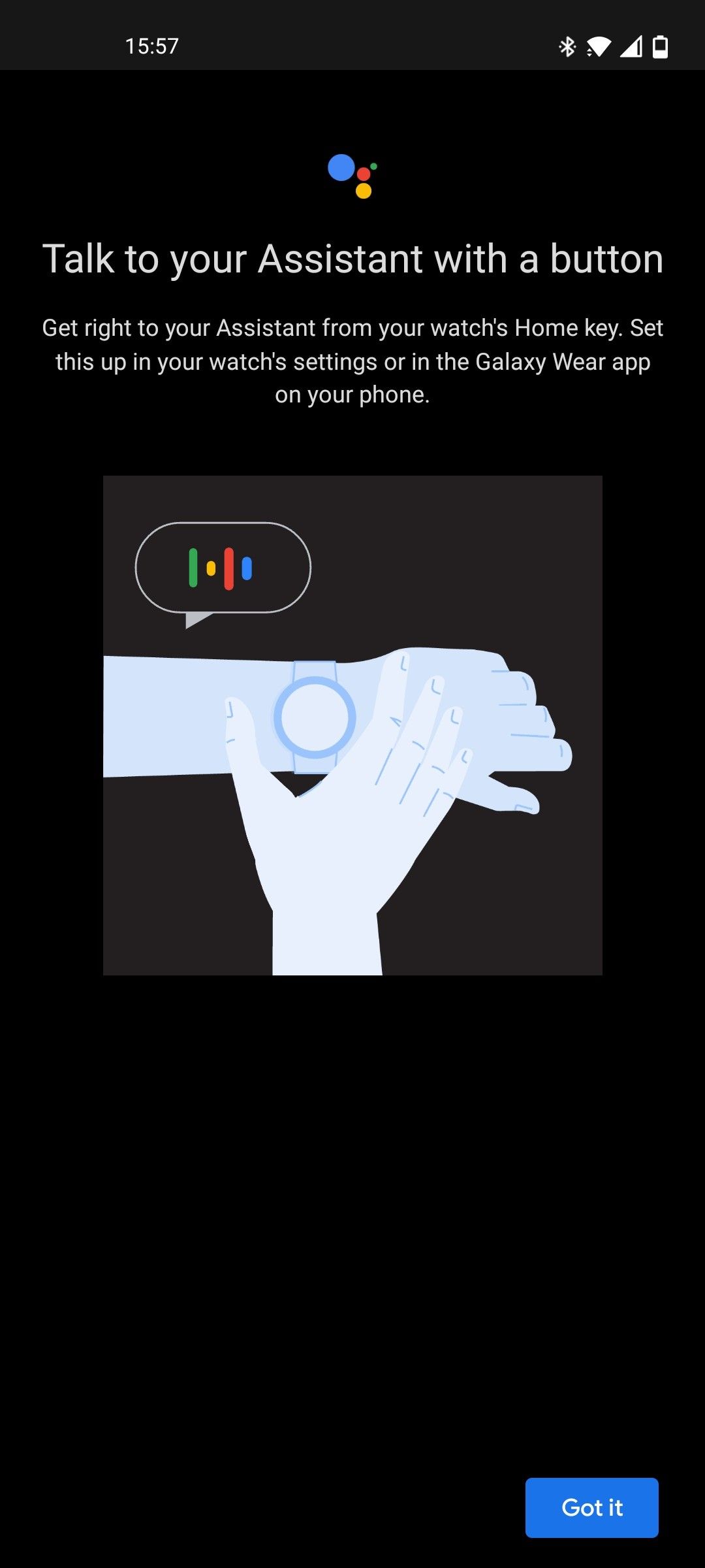 use google assistant on galaxy watch